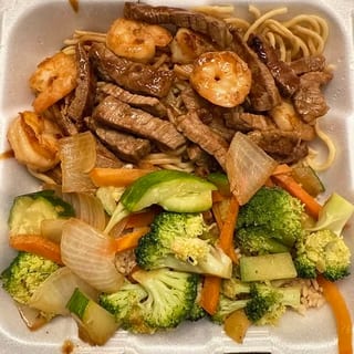Steak and Shrimp Udon